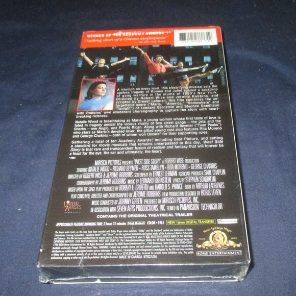 West Side Story (from 1961) (VHS, 1998) (Unopened) Natalie Wood - Picture 2 of 6